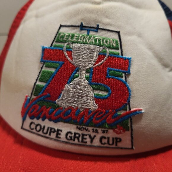 Vancouver Grey Cup 1987 Hat Snapback Vintage 80s Cap Trucker Football CFL - Picture 2 of 12